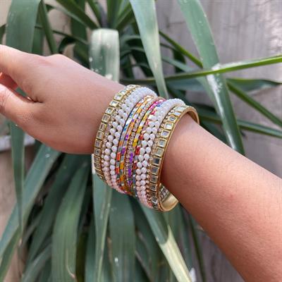 White mix bangles ( B009 )