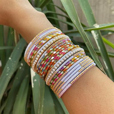 White mix bangles (B010)