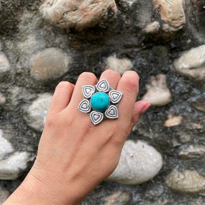 Flower Turquoise Ring (ER009)