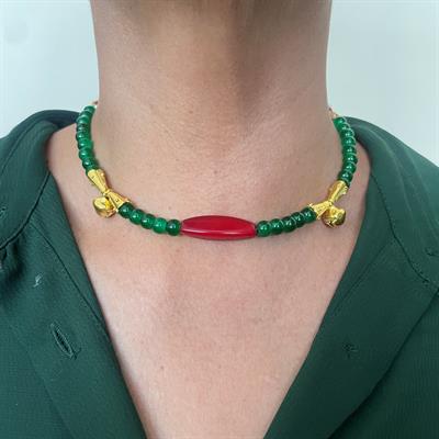 Green moti necklace (HMN051)