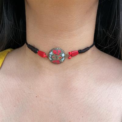 Vintage charm choker (HMN018)