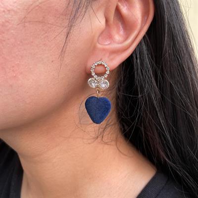 Velvet blue Earrings (FE003)