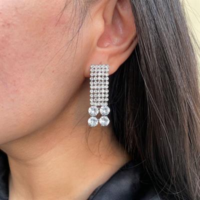 Rhinestone Drop Earrings (BE001)