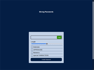 Strong Passwords 