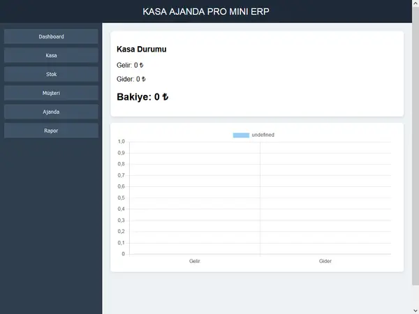 Kasa Ajanda Pro Mini ERP