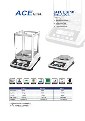 Top Load Balance 10mg to 1100gm Regular Quality ACE GmbH Economy Series