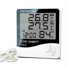 Clock/Humidity Meter Thermohygrometer Digital HTC-2