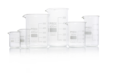 PYREX® Beakers, low form, Griffin, with spout