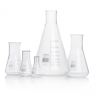 PYREX® Conical Flasks narrow neck