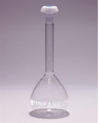 Pyrex® Volumetric Flask, Class A, USP/ISO/DIN tolerances