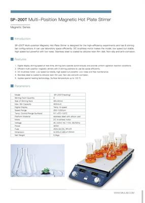 SP-200T Multi-Positon Magnetic Stirrer