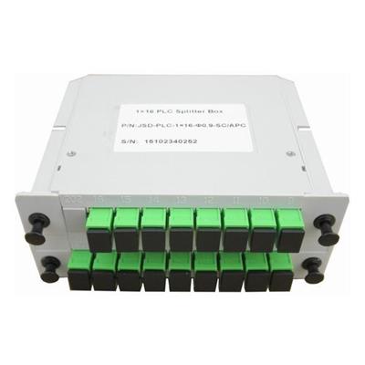 APC/SC PLC 1X16 splitter Fiber Optical Box FTTH PLC Splitter box with SC1X16 Planar waveguide type Optical splitter