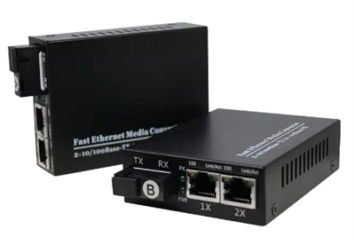 100M-1SC-2RJ45-(A+B) Fiber Media Converter 