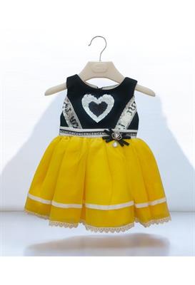 White Heart Baby Frock