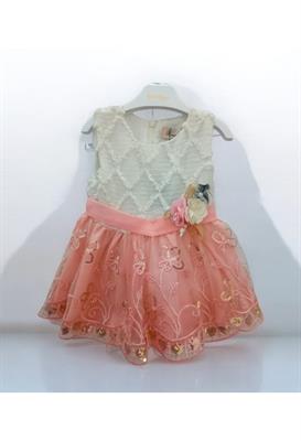 White Pink Baby Frock With Tights