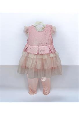 Fancy Baby Frock With Bottom Pants