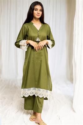 Women Embroidered 2 Pcs Suit