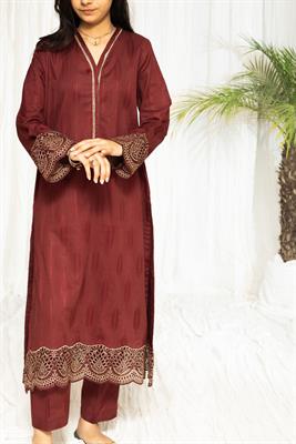 Women Embroidered 2 Pcs Suit