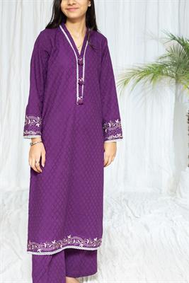 Women Embroidered 2 Pcs Suit