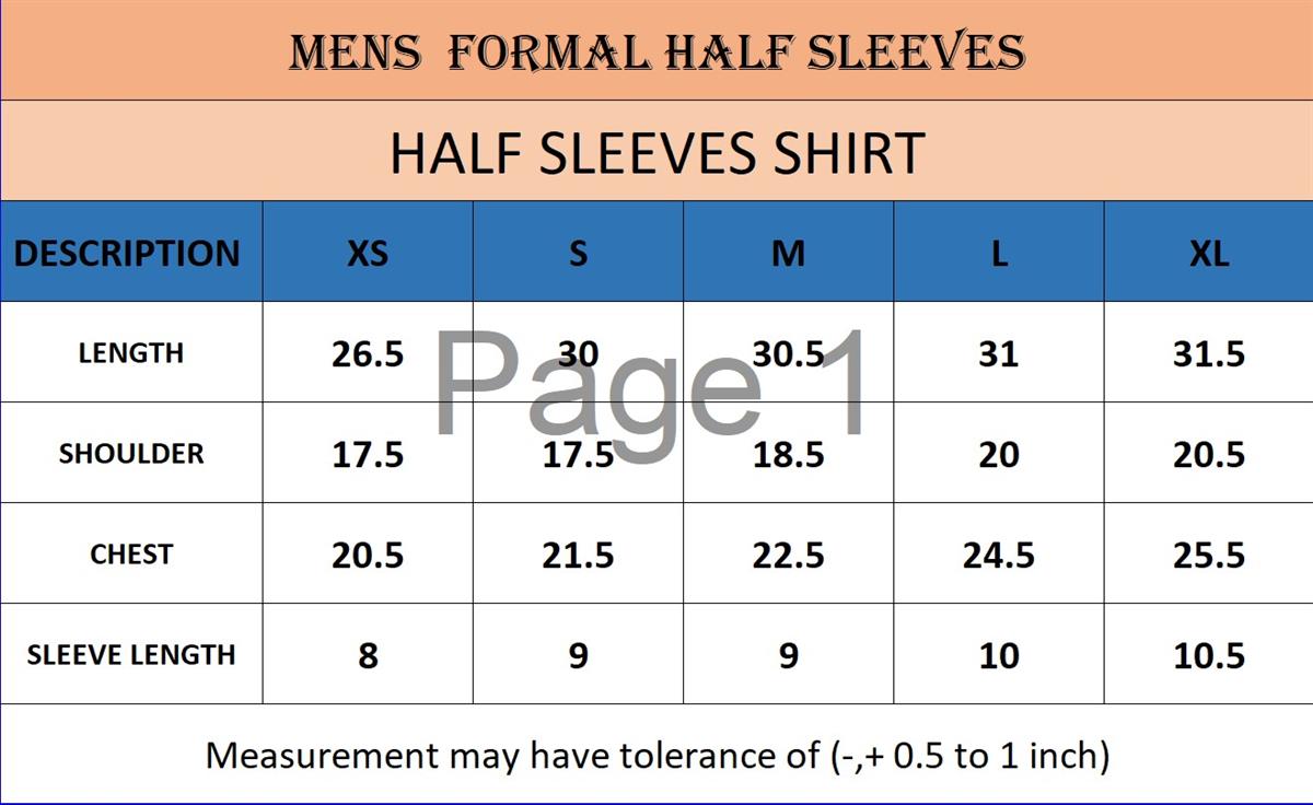 Men Formal Shirt Check | Half Sleeves