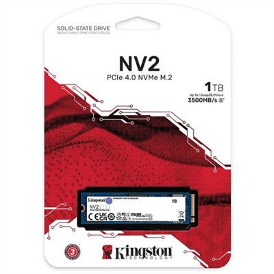 Kingston NV3 1TB M.2 2280 PCIe 4.0 NVMe SSD SNV3S/1000G, 6000MB/s