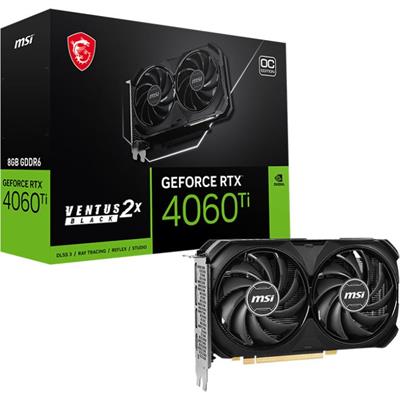 MSI GeForce RTX™ 4060 Ti VENTUS 2X BLACK 8G OC Video Graphics Card