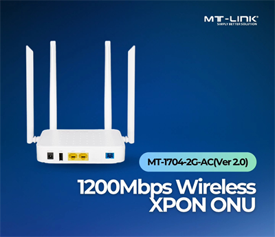 MT-1704-2G-AC | AC1200Mbps MU-MIMO Wireless XPON ONU