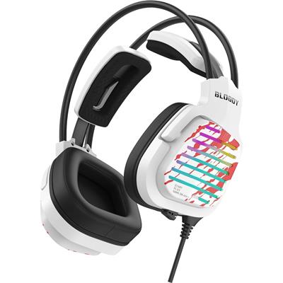 Bloody G565 Gaming Headset | 7.1 Virtual Surround Sound | Energy White | RGB