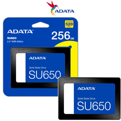ADATA Ultimate SU650 256GB SSD 3D-NAND 2.5" SATA III Solid State Drive - ASU650SS-256GT-R