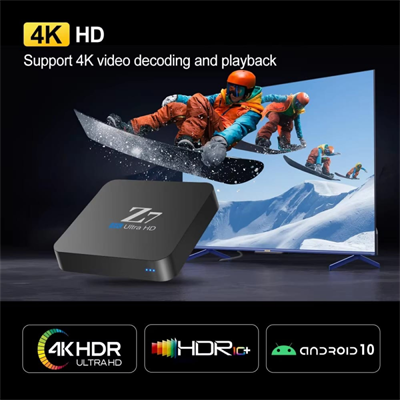 Z7 Smart TV Box Android 10 Allwinner H313 100M AV1 4K HD 2.4GHz/5GHz Dual Wifi USB2.0 Set Top Box Media Player 2GB 8GB