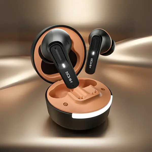 Ronin R-7100 Mellow True Wireless Earbuds – ANC, ENC, Gaming Mode, Long Battery, Bluetooth 5.3 ( Black )