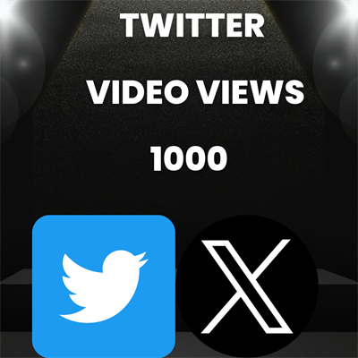 1000 Twitter  Video Views   Super Fast  30 Days Refill
