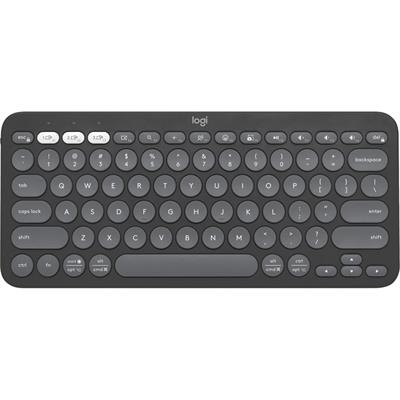 Logitech PEBBLE KEYS 2 K380S Multi-Device Bluetooth Wireless Keyboard, Slim and Portable - Tonal Graphite