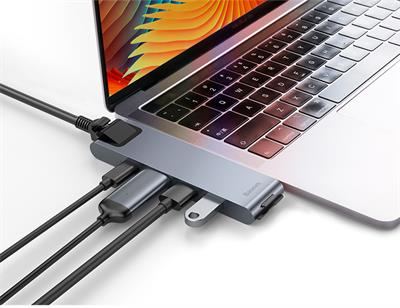 Baseus 7-in-1 Dual USB-C Thunderbolt Hub For MacBook Pro-CAHUB-L0G