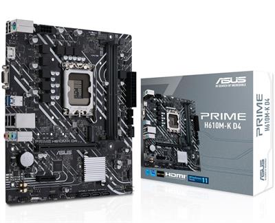 Asus PRIME H610M-K D4 Intel H610 LGA1700 mic-ATX Motherboard - 90MB1A10-M0UAY0