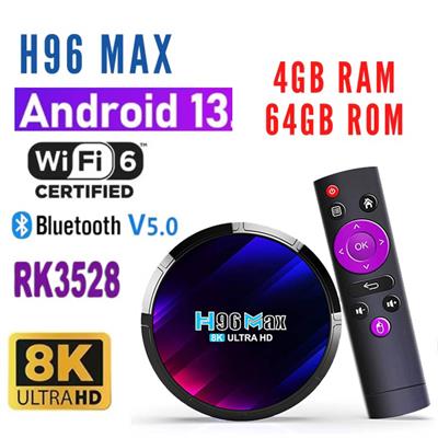 H96 Max Android Tv 13.0 Version Tv Box 4 + 64gb