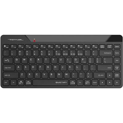 A4Tech FBK22 AS Bluetooth and 2.4G Keyboard | Black, Quiet Key Keyboard, System Swap, Chocolate Keycaps