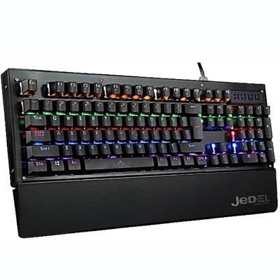 JEDEL KL90 Gaming Mechanical RGB Backlight Wired Keyboard with Wrist Pad