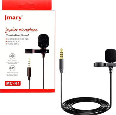 Jmary MC-R1 3.5mm Professional Lavalier Microphone For Mobiles Laptop