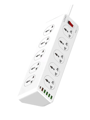 LDNIO SC10610 Power Socket – PD 20W, 10 Outlets, Smart Extension