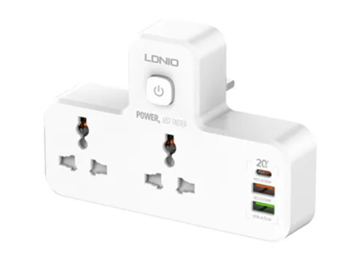 LDNIO SC2311 2 AC Outlets Portable Extension Power Socket