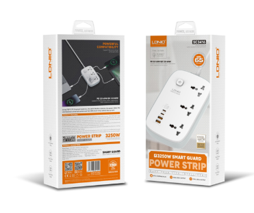 LDNIO SC3416 3 AC Outlets 4 USB Power Strip