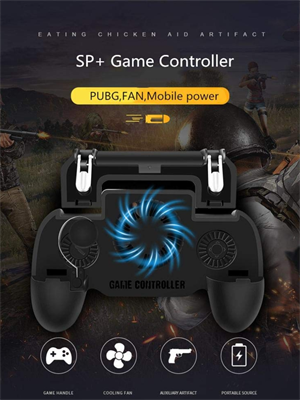 SP+ 2000mAh Power Cooling Fan Gamepad Joystick Hand Grip for Phone PUBG