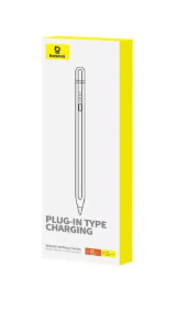 Baseus Smooth Writing 2 Series Plug-Type Stylus USB-C Active Wireless Version, Moon White (With USB-A to USB-C cable and active pen tip) P80015806211-00