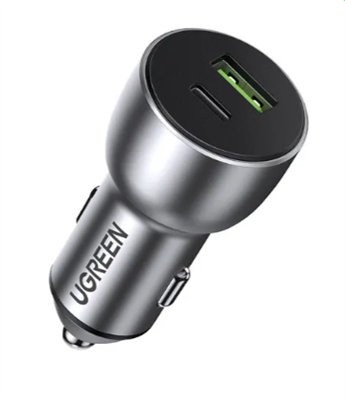 Ugreen Fast Car Charger with USB-A and USB-C Port CD213