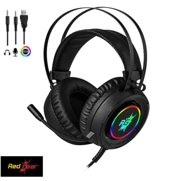 Redgear Cloak Wired RGB Wired Over Ear Gaming Headphones with Mic