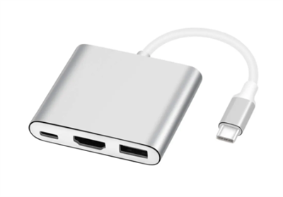 USB 3.1 Type C to HDMI, USB 3.0, and Type C 3.1 OTG Adapter