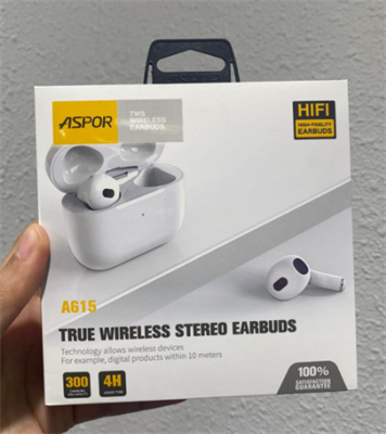 ASPOR A615 AirPods 3 with HIFI Surround Sound, Bluetooth 5.1, Wireless Charging