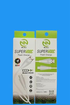 NN USB To Type C Data Cable Fast Charge Super Vooc 80W Charger