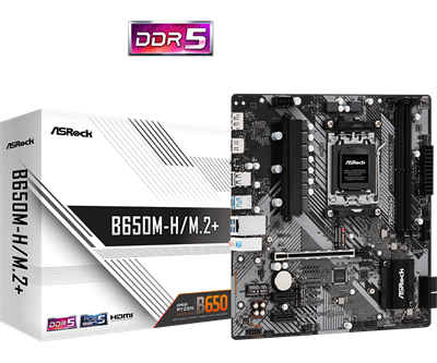 Asrock B650M-H/M.2+ AM5 Motherboard